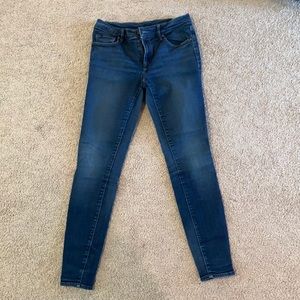 Curvy skinny petite mid blue wash jeans, Ann Taylor Loft size 26/2P